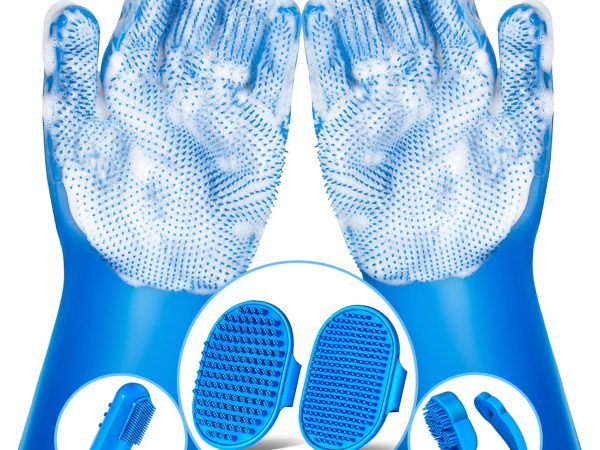 6PCS Grooming & Bath Supplies for Dogs, Cats | Dog Washing Gloves | Dog Bath Brush | Dog Shower Brush | Pet Grooming Gloves | Dog Grooming kit | Pet Supplies for Showerhead & Sprayer